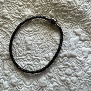 Purple leather Pandora bracelet